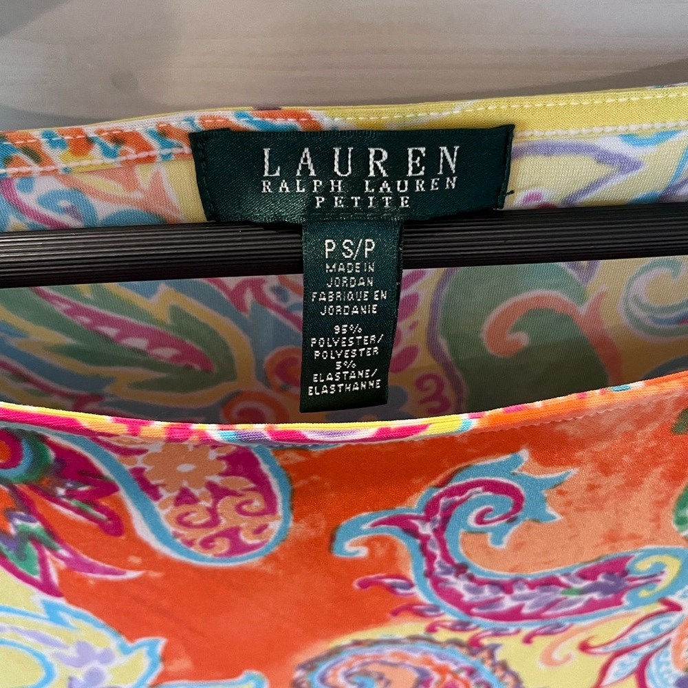 Lauren Ralph Lauren Paisley Dress Petite Small. 1308 - Picture 3 of 6